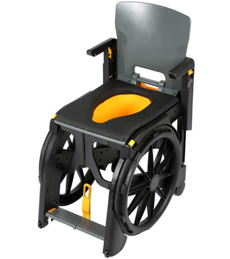 WheelAble chair - portable shower chair and commode chair